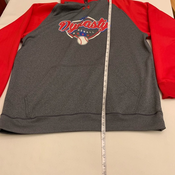 Dynasty Baseball Under Armor hoodie grey and red size XL/TG/EG - Picture 12 of 14